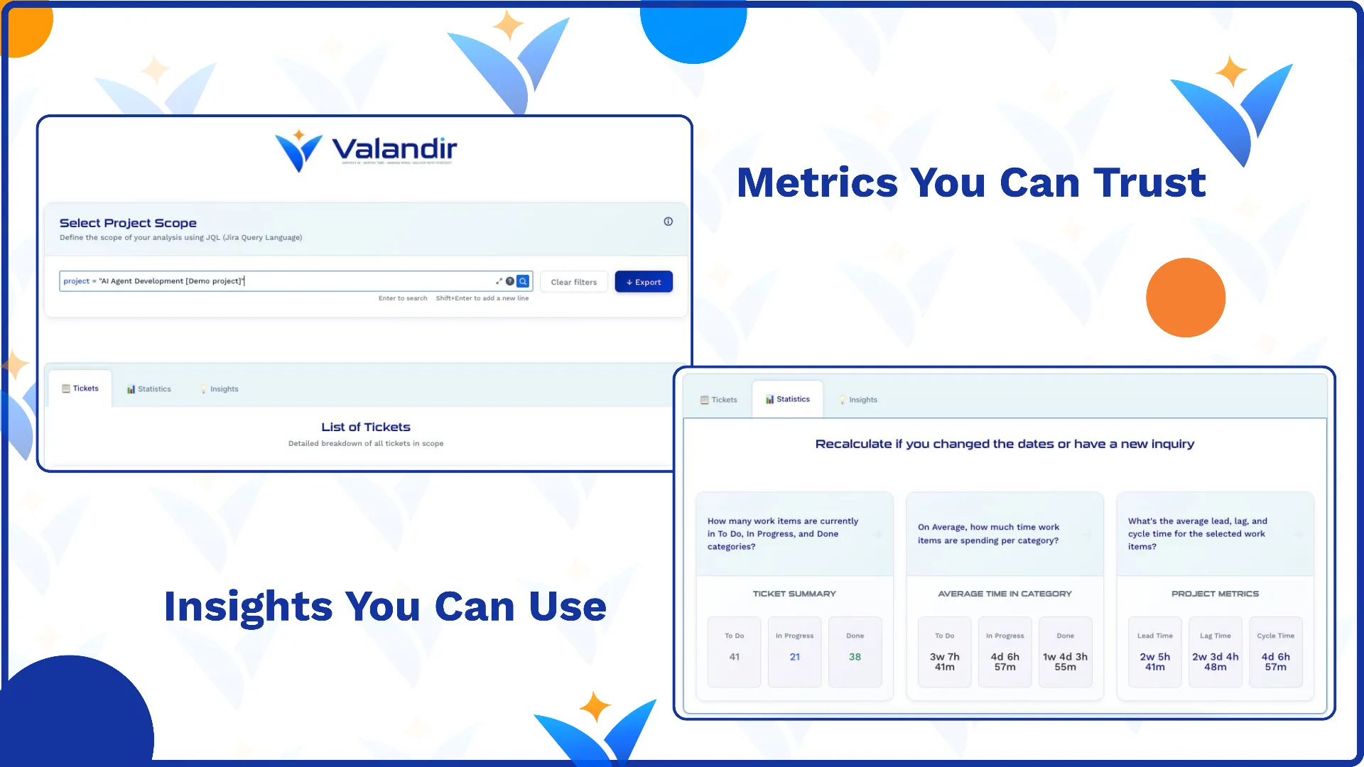 Valandir Jira application preview